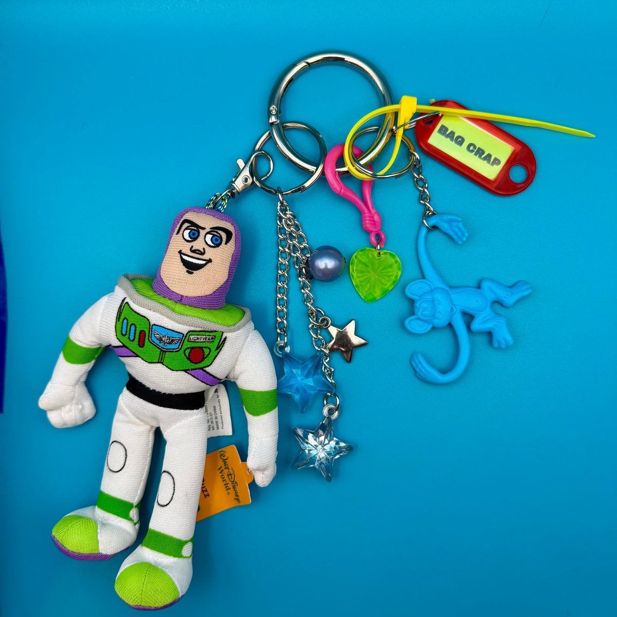 Buzz Lightyear     &  Pack -  vintage keychain vintage charms for bag nostalgia vintage keychains y2k collectible - Bag Crap