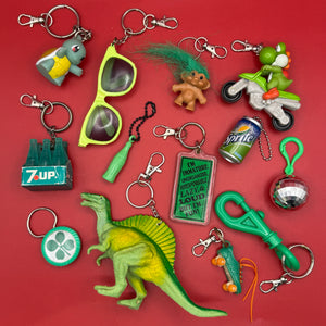 1970s-   s &  s: Green Collection - troll charms troll keychains vintage keychain vintage charms for bag nostalgia vintage keychains y2k collectible - Bag Crap