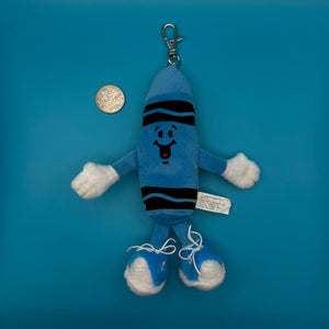 90s Plush Blue Crayon -  vintage keychain vintage charms for bag nostalgia vintage keychains y2k collectible - Bag Crap