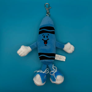 90s Plush Blue Crayon -  vintage keychain vintage charms for bag nostalgia vintage keychains y2k collectible - Bag Crap