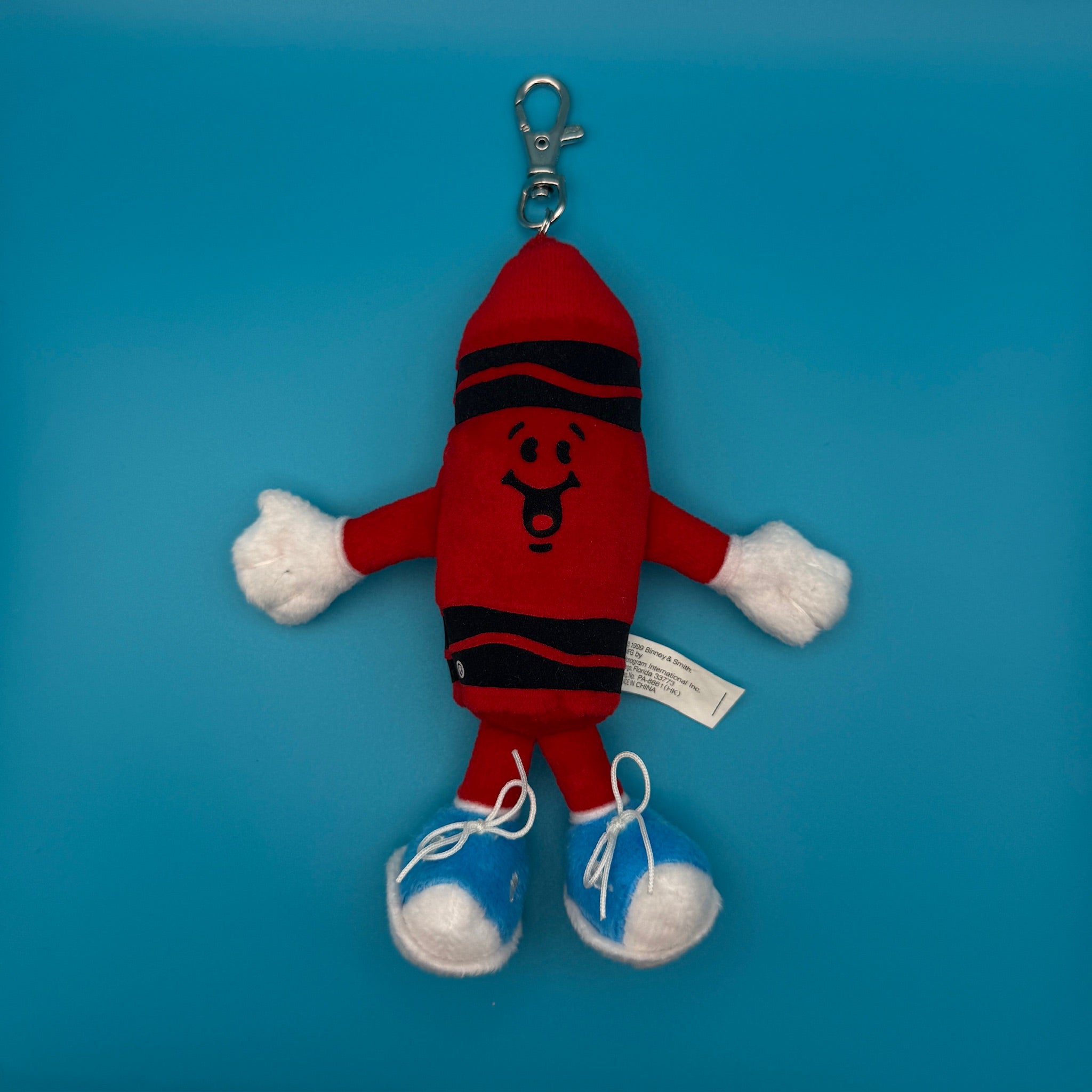 90s Plush Red Crayon -  vintage keychain vintage charms for bag nostalgia vintage keychains y2k collectible - Bag Crap