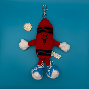 90s Plush Red Crayon -  vintage keychain vintage charms for bag nostalgia vintage keychains y2k collectible - Bag Crap