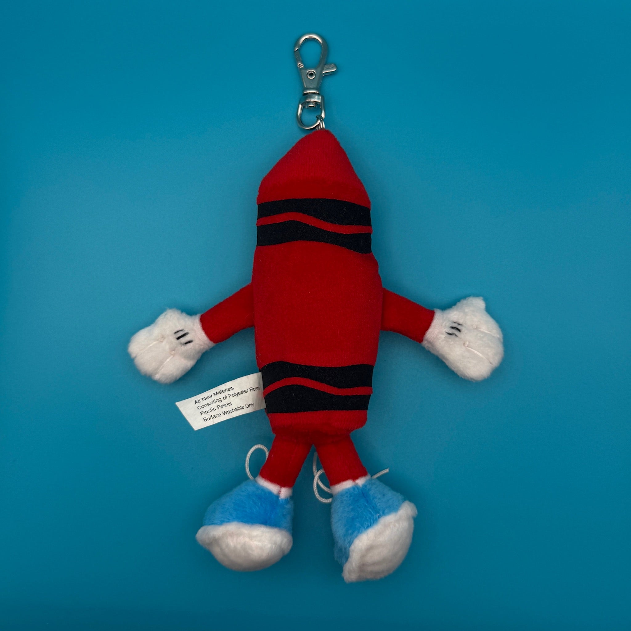 90s Plush Red Crayon -  vintage keychain vintage charms for bag nostalgia vintage keychains y2k collectible - Bag Crap