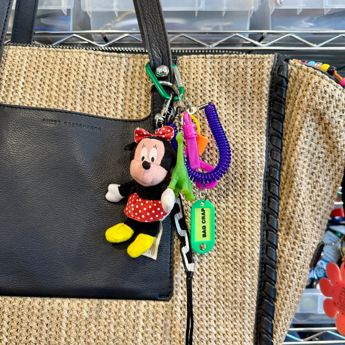 Minnie Mouse Dinosaur    &  Pack -  vintage keychain vintage charms for bag nostalgia vintage keychains y2k collectible - Bag Crap