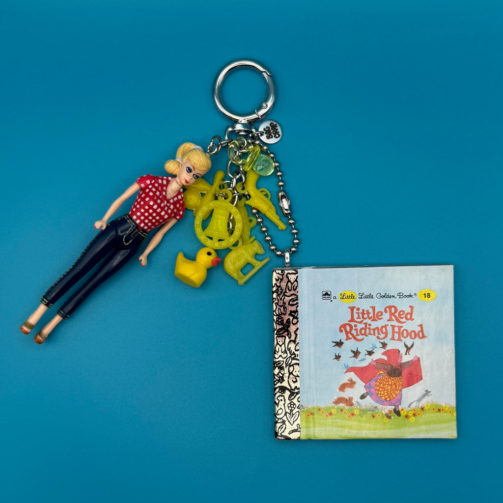 1:1 Vintage Keychain Bag Charm Pack — Barbie, Little Red Riding Hood Book