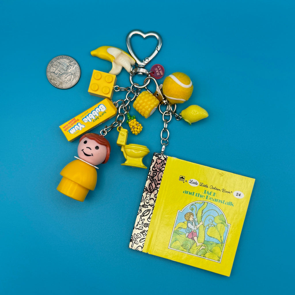 1:1 Vintage Little People + Golden Book Keychain Bag Charm Pack