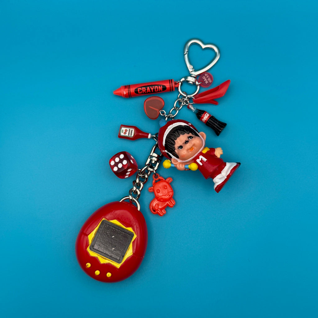 1:1 Vintage 70s Monchichi Tamagotchi Keychain Bag Charm Pack