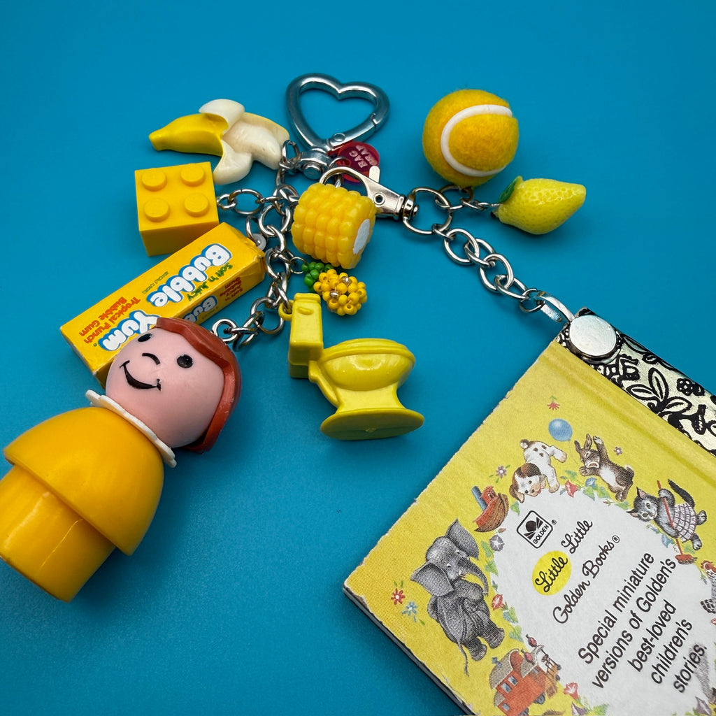 1:1 Vintage Little People + Golden Book Keychain Bag Charm Pack