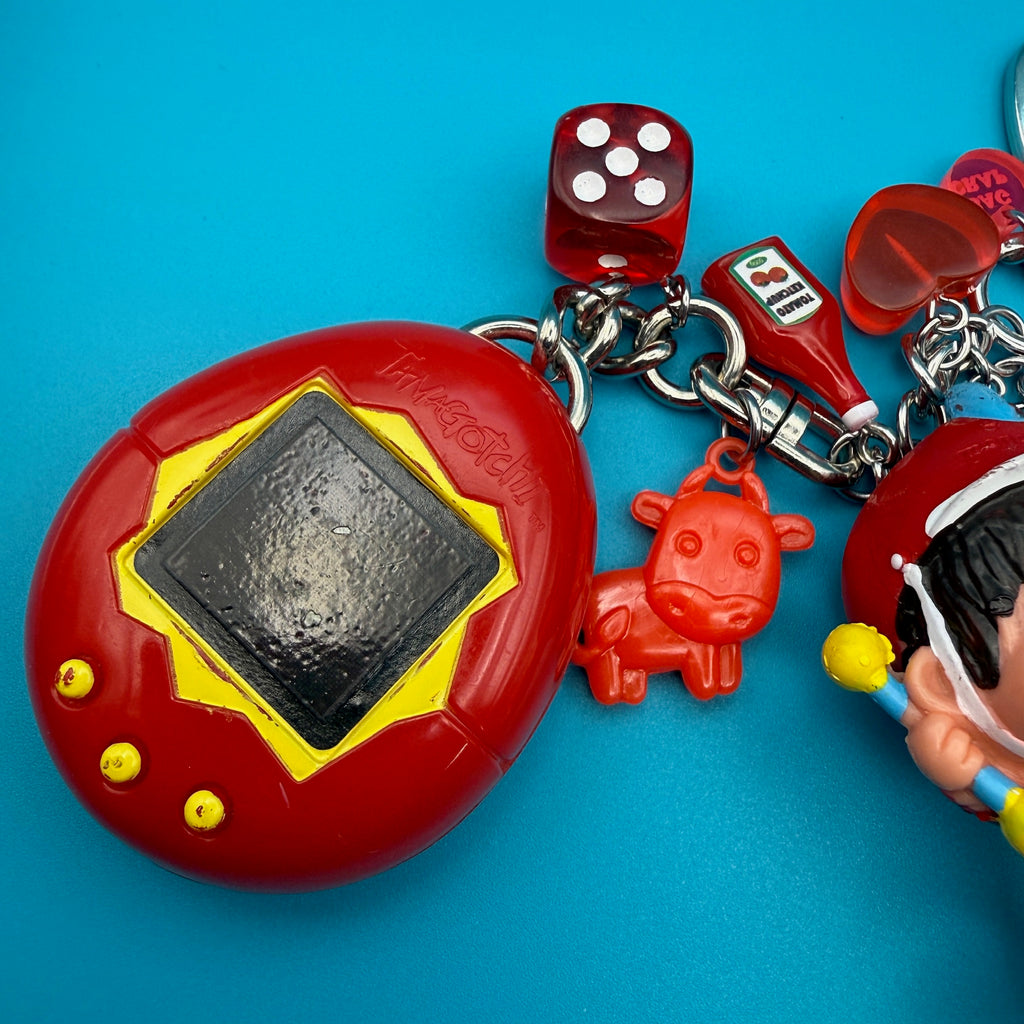 1:1 Vintage 70s Monchichi Tamagotchi Keychain Bag Charm Pack