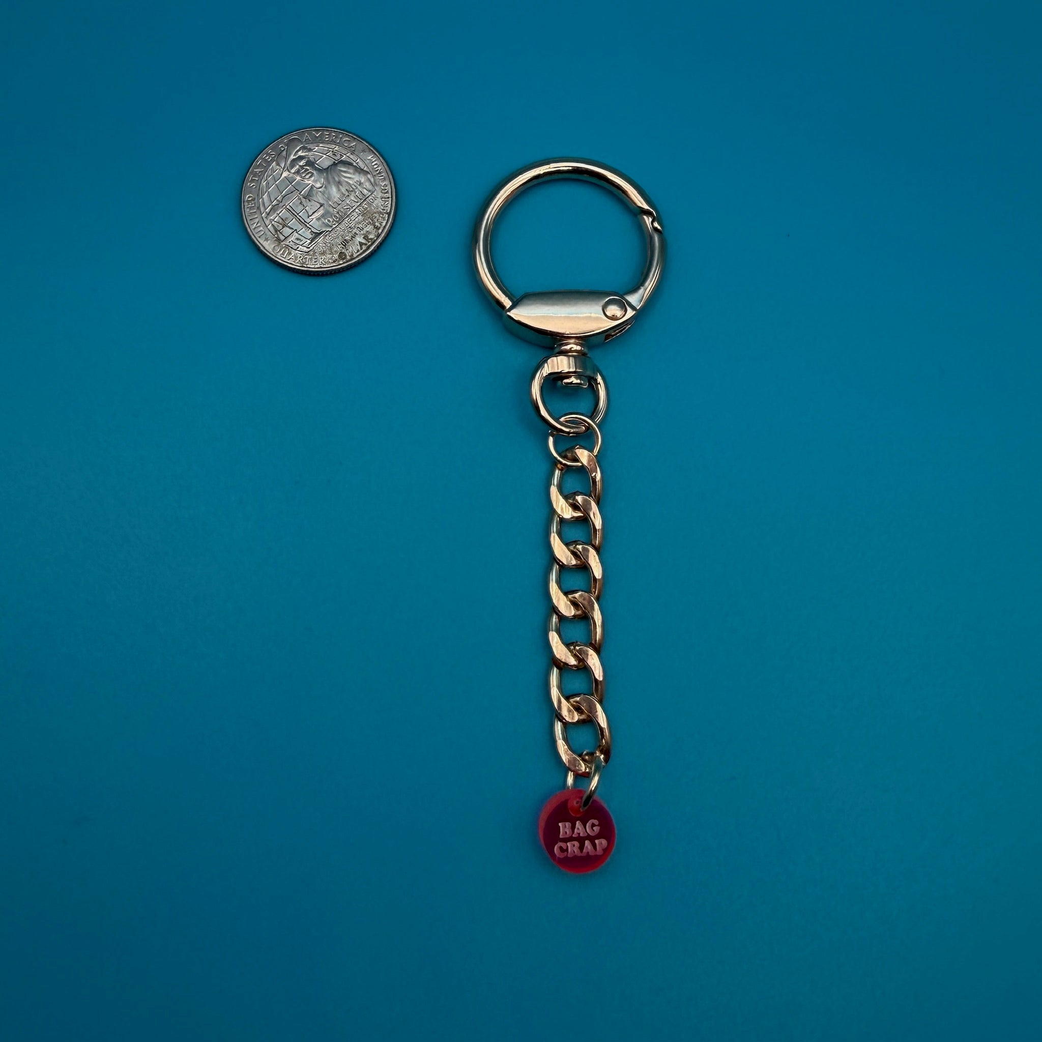 Gold Metal 5' Short   Chain - clips carabiners charms keychains bag designer vintage keychain vintage charms for bag nostalgia vintage keychains y2k collectible - Bag Crap