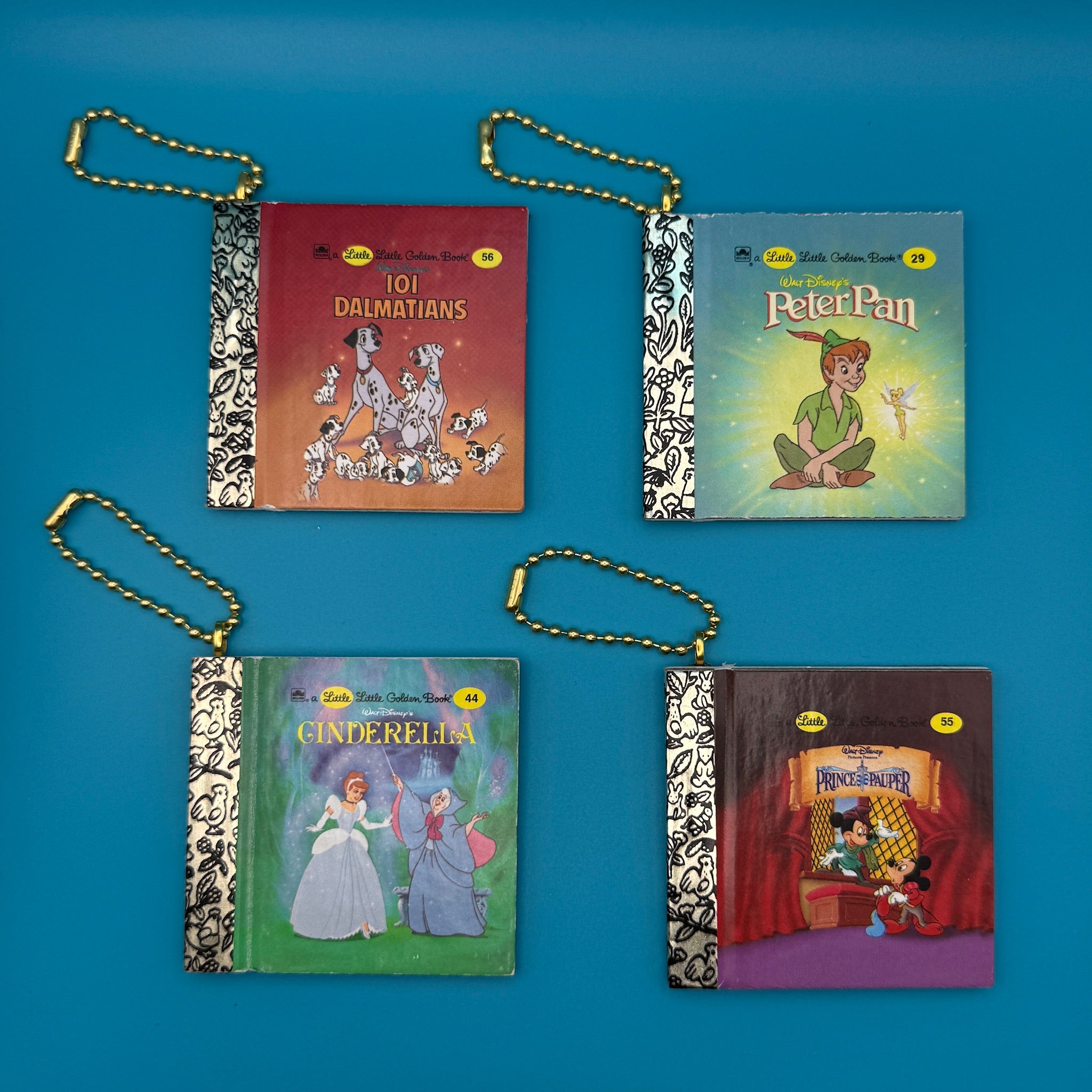 Little Golden Book  s - 101 Dalmations, Peter Pan, Cinderella -  vintage keychain vintage charms for bag nostalgia vintage keychains y2k collectible - Bag Crap