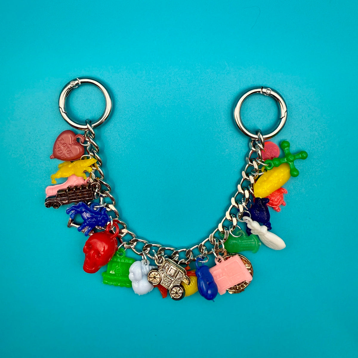 Fully Loaded  Toy Trinket   Chain - vintage bag charm chains silver nostalgia vintage y2k vintage keychain vintage charms for bag nostalgia vintage keychains y2k collectible - Bag Crap