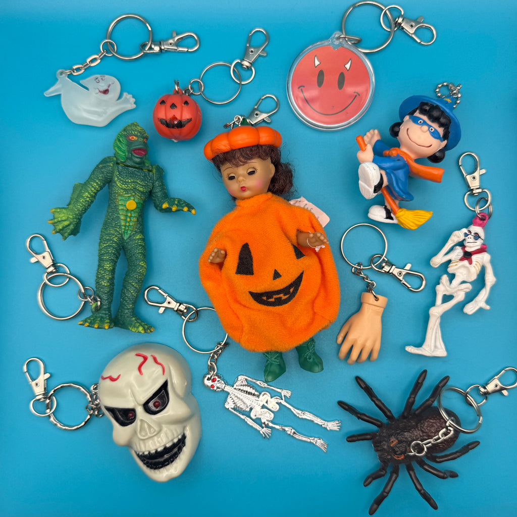 Vintage Spooky Halloween Keychains & Bag Charms