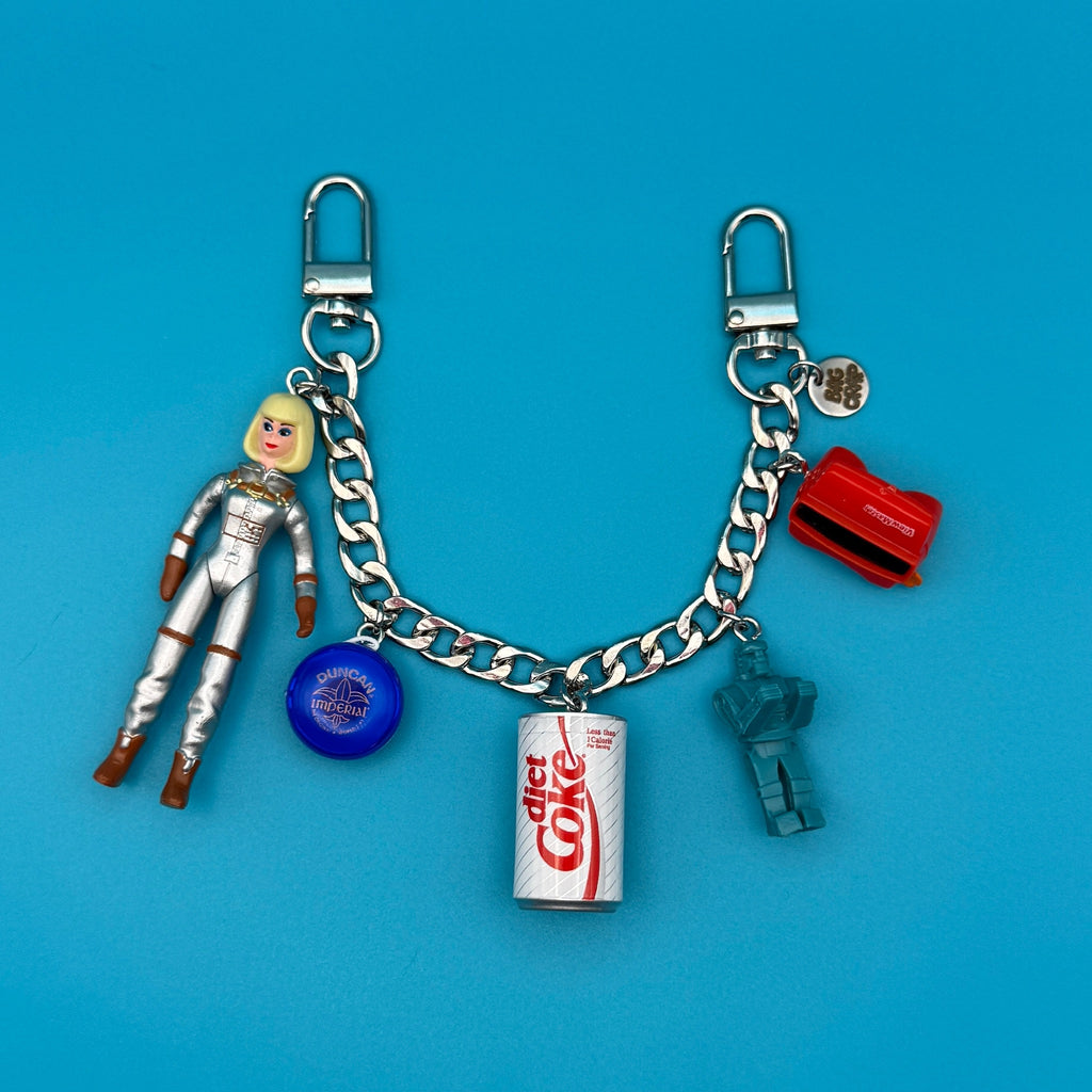 Bag Charm Chain: Astronaut Barbie, Diet Coke, Retro Toys
