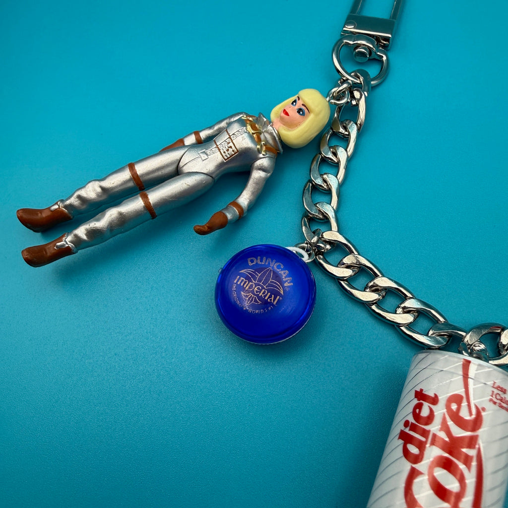 Bag Charm Chain: Astronaut Barbie, Diet Coke, Retro Toys