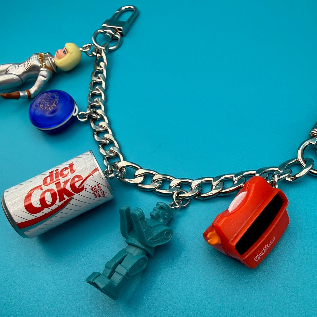 Bag Charm Chain: Astronaut Barbie, Diet Coke, Retro Toys