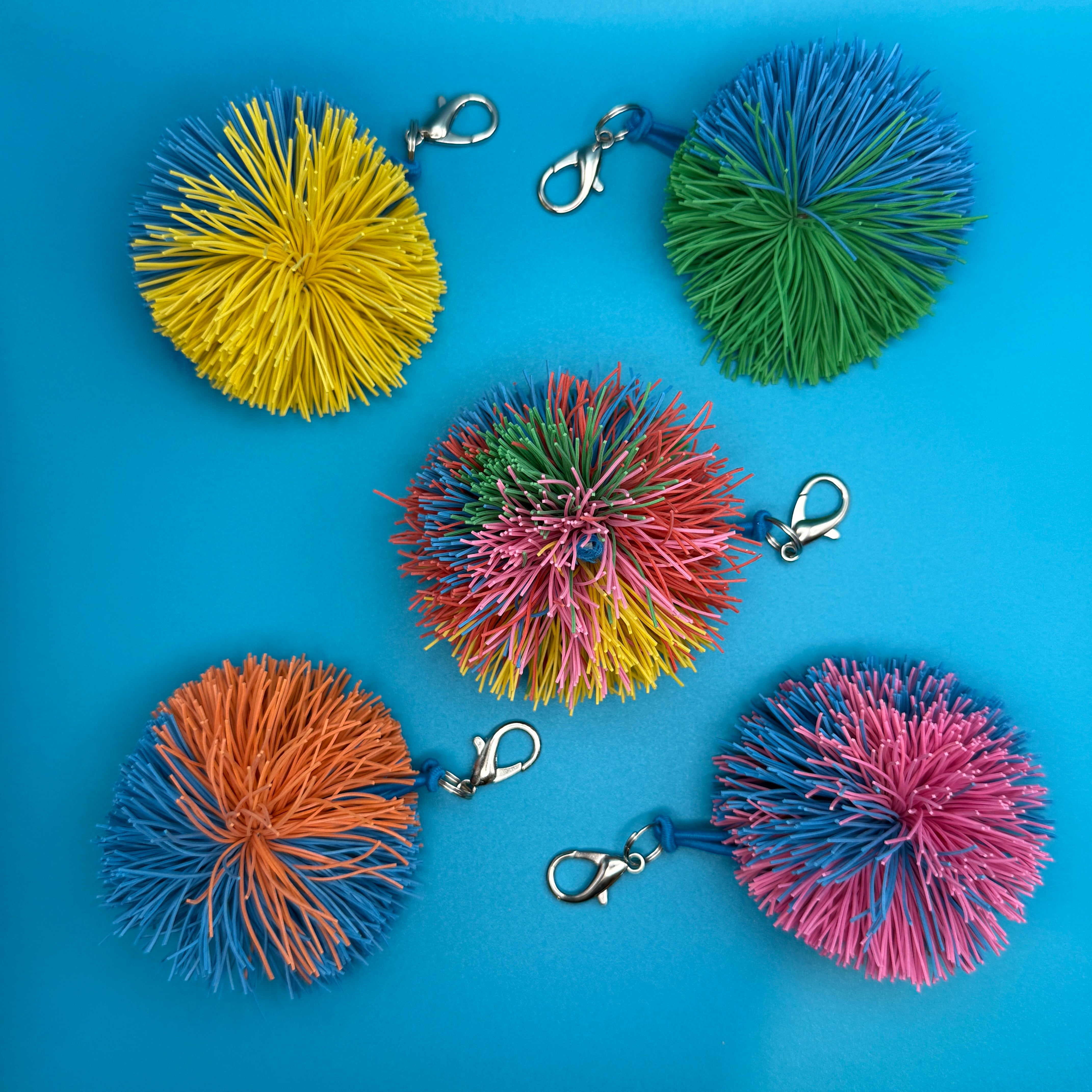 Koosh Ball Style Rubber  : You Pick -  vintage keychain vintage charms for bag nostalgia vintage keychains y2k collectible - Bag Crap