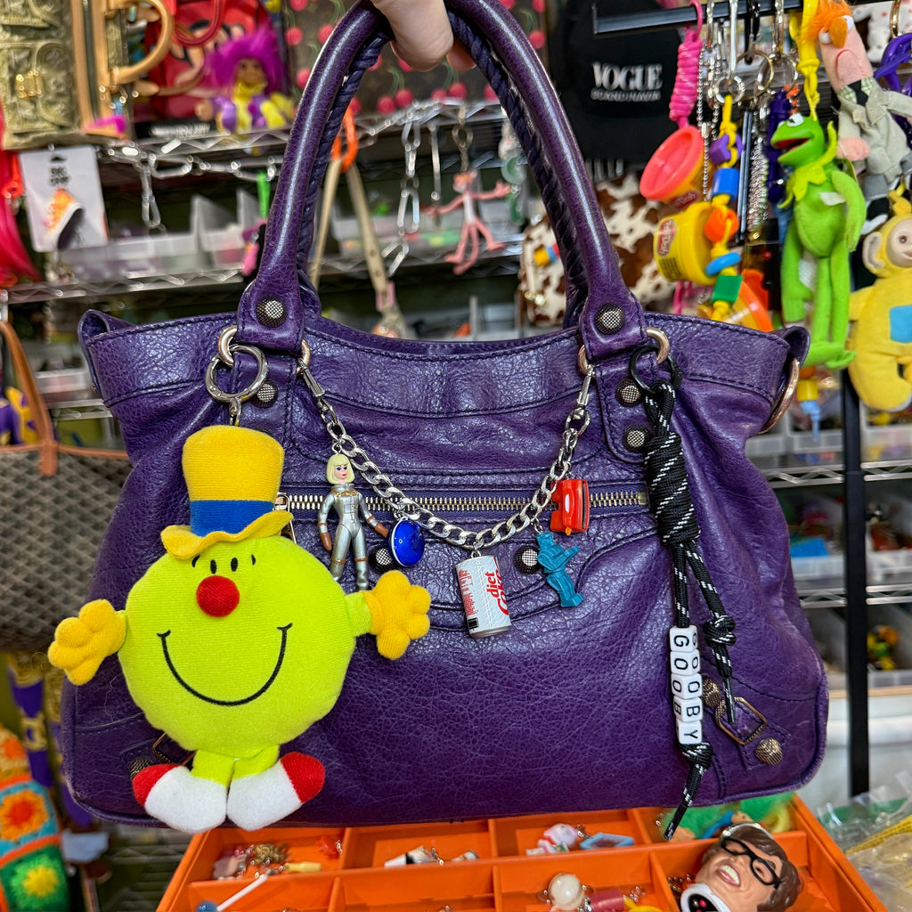 Vintage 1999 Mr. Men McDonald's Plush Bag Charm: Mr. Funny