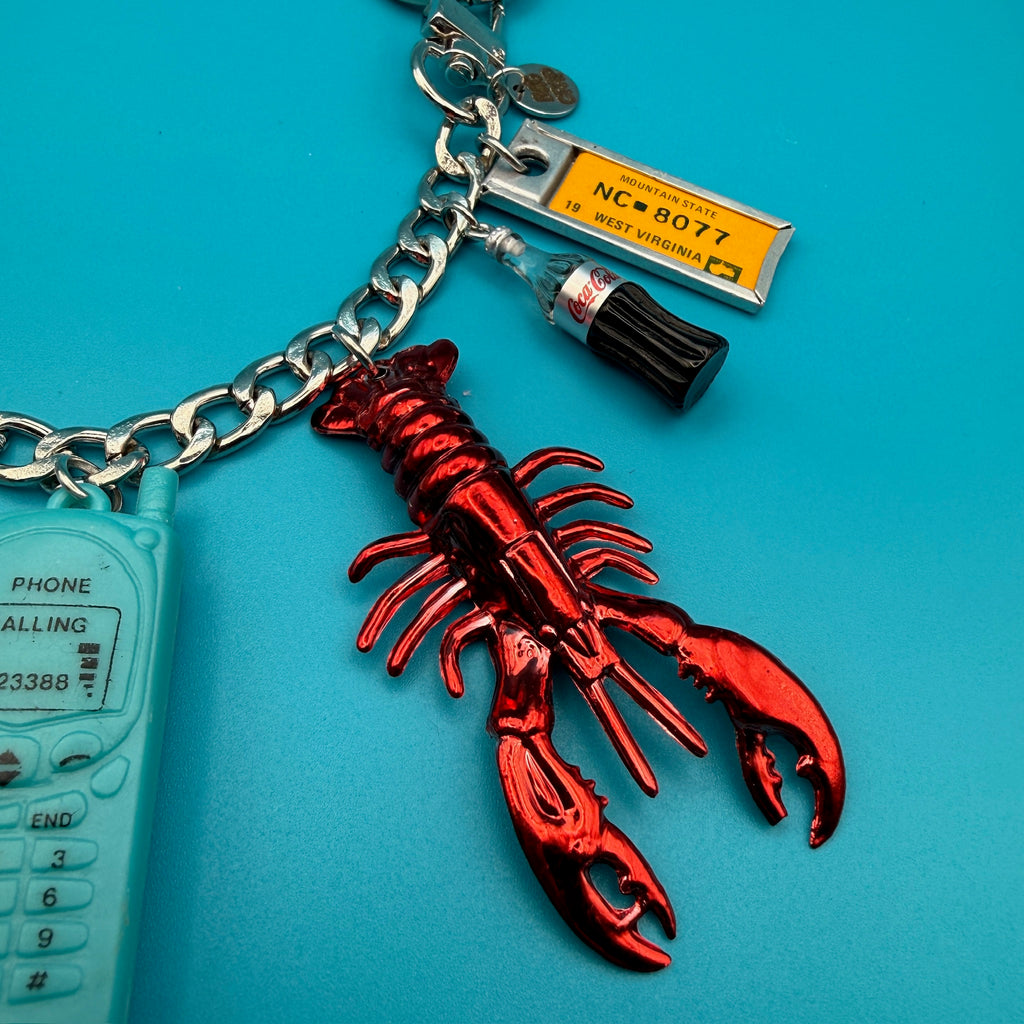 One-of-one Vintage 90s Chuck E Cheese Bag Charm Chain