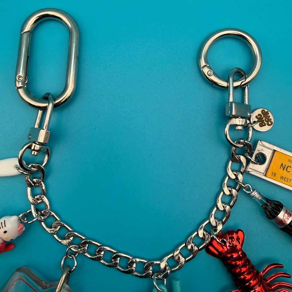 One-of-one Vintage 90s Chuck E Cheese Bag Charm Chain