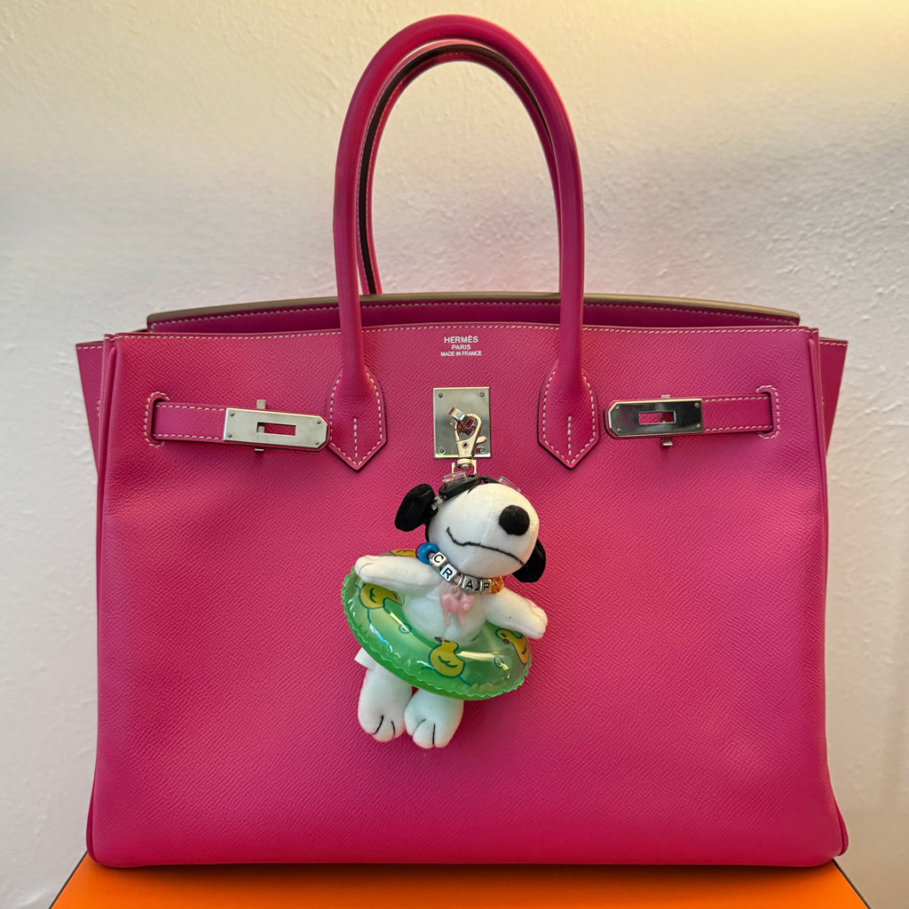 Vintage Plush Snoopy Bag Charm with Pool Floatie + Goggles