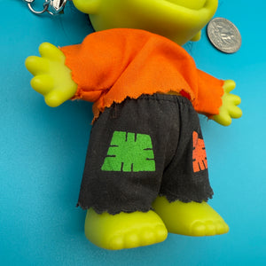 4'  Russ Troll Doll  : Green Frankenstein - troll charms troll keychains vintage keychain vintage charms for bag nostalgia vintage keychains y2k collectible - Bag Crap