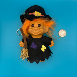 4'  Russ Troll Doll  : Orange Hair Witch - troll charms troll keychains vintage keychain vintage charms for bag nostalgia vintage keychains y2k collectible - Bag Crap