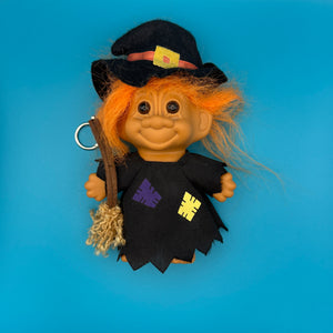 4'  Russ Troll Doll  : Orange Hair Witch - troll charms troll keychains vintage keychain vintage charms for bag nostalgia vintage keychains y2k collectible - Bag Crap