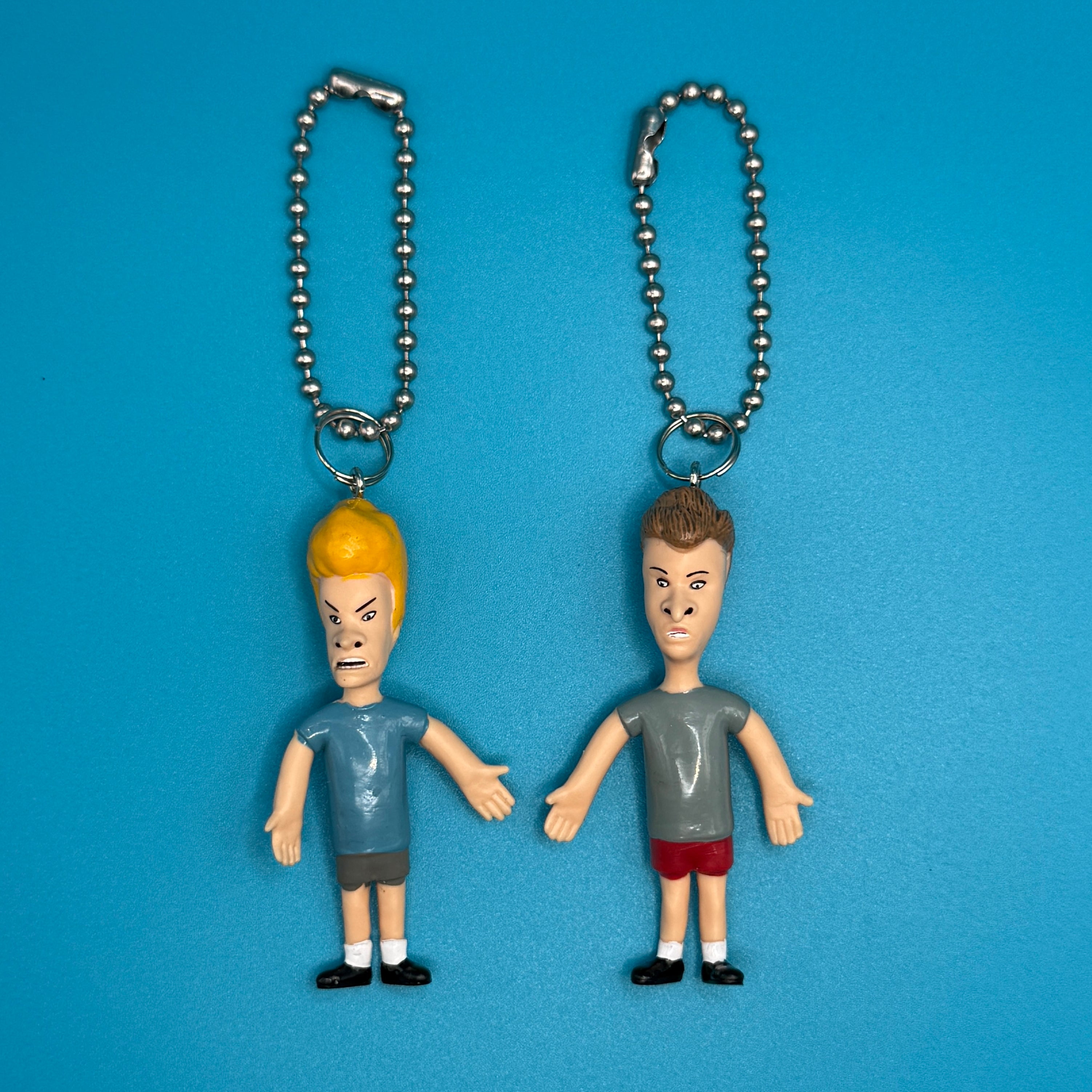 Beavis and Butthead 3' Bendy Figurine  s -  vintage keychain vintage charms for bag nostalgia vintage keychains y2k collectible - Bag Crap