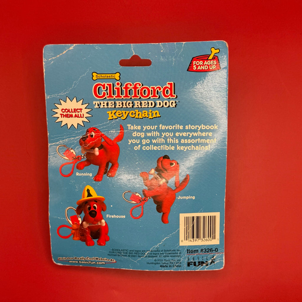 NIB Y2K Vintage Keychain: Clifford the Big Red Dog