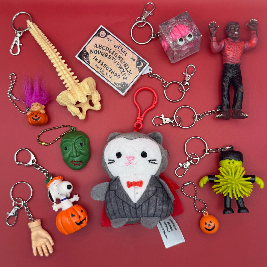 Vintage Spooky Halloween Keychains & Bag Charms