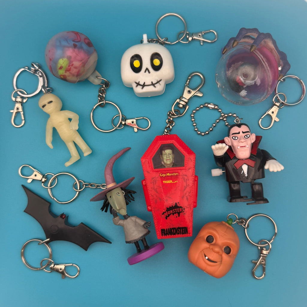 Vintage Spooky Halloween Keychains & Bag Charms