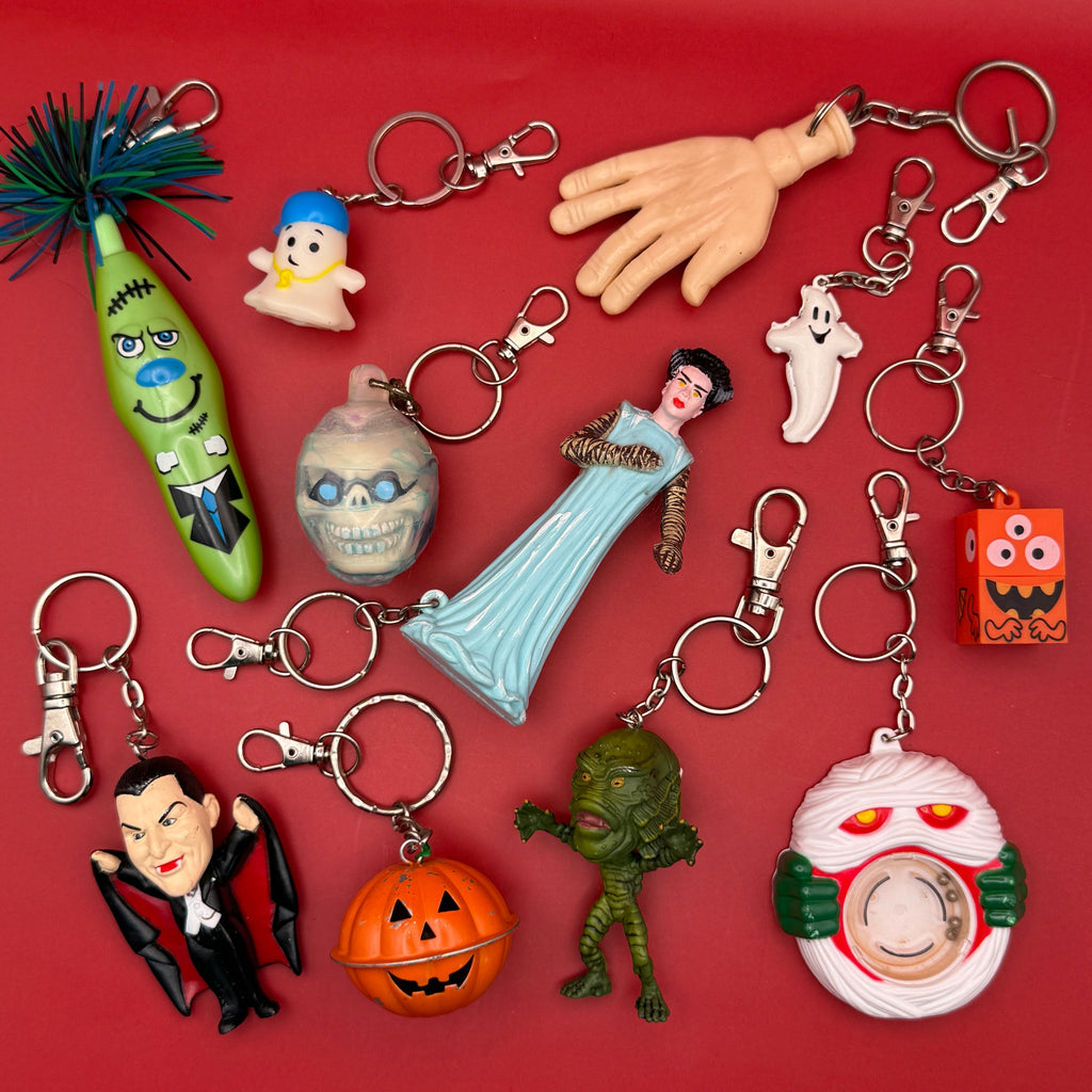 Vintage Spooky Halloween Keychains & Bag Charms