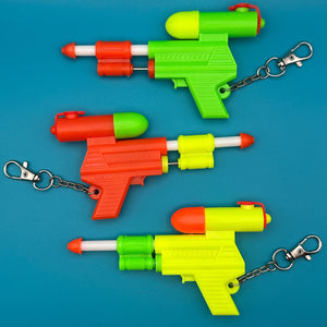 Bag Crap - 90's Deadstock Neon 'Super Soaker' Squirt Gun Vintage Keychain Bag Charms