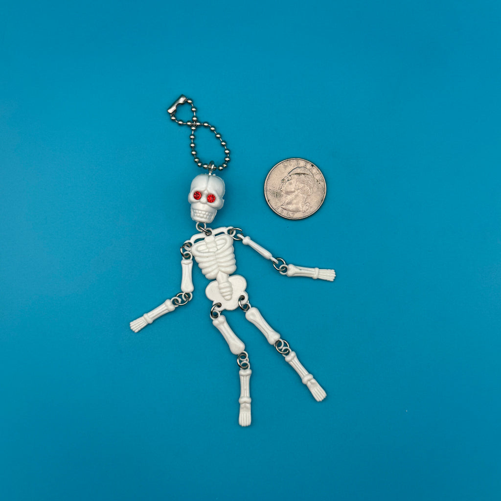 Vintage Spooky Skeleton Halloween Keychains & Bag Charms