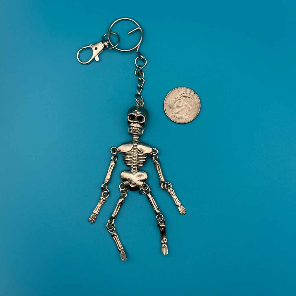 Vintage Spooky Skeleton Halloween Keychains & Bag Charms