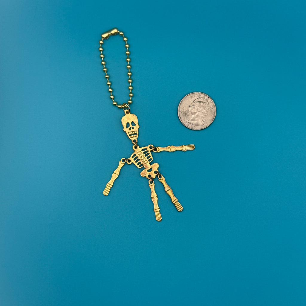 Vintage Spooky Skeleton Halloween Keychains & Bag Charms