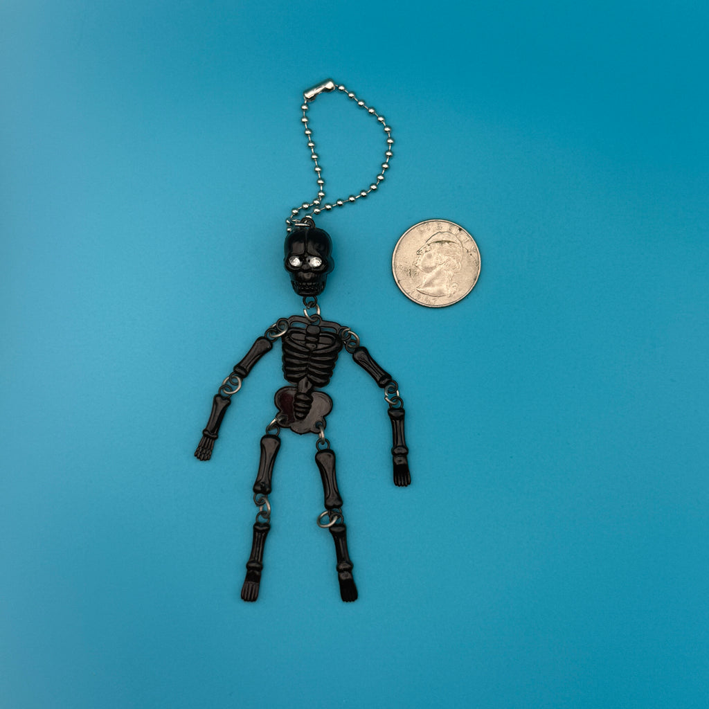Vintage Spooky Skeleton Halloween Keychains & Bag Charms
