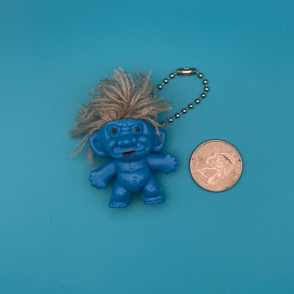 Vintage 1980s String Hair Troll Doll Bag Charms