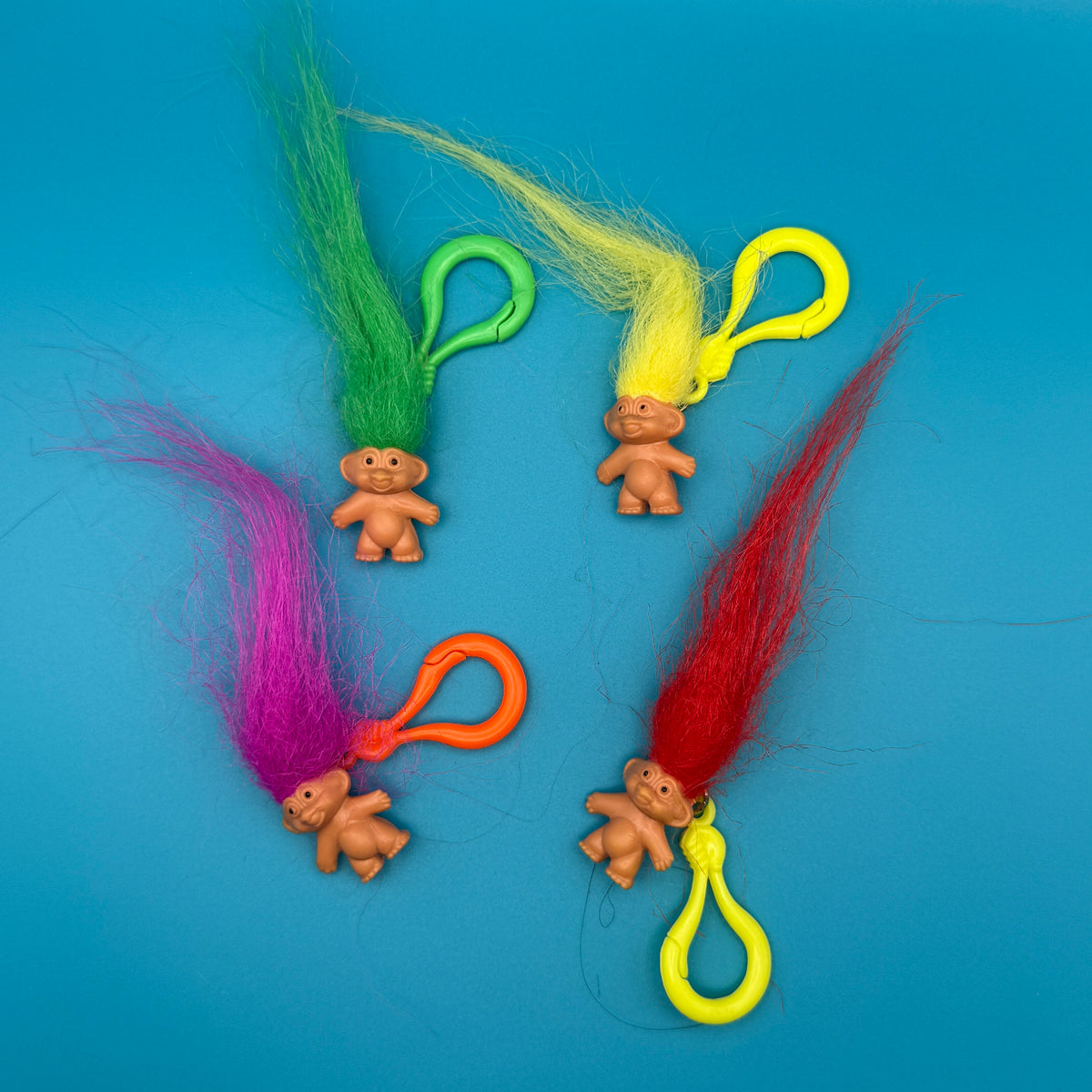 1'  90s Mini Troll Doll  s - troll charms troll keychains vintage keychain vintage charms for bag nostalgia vintage keychains y2k collectible - Bag Crap