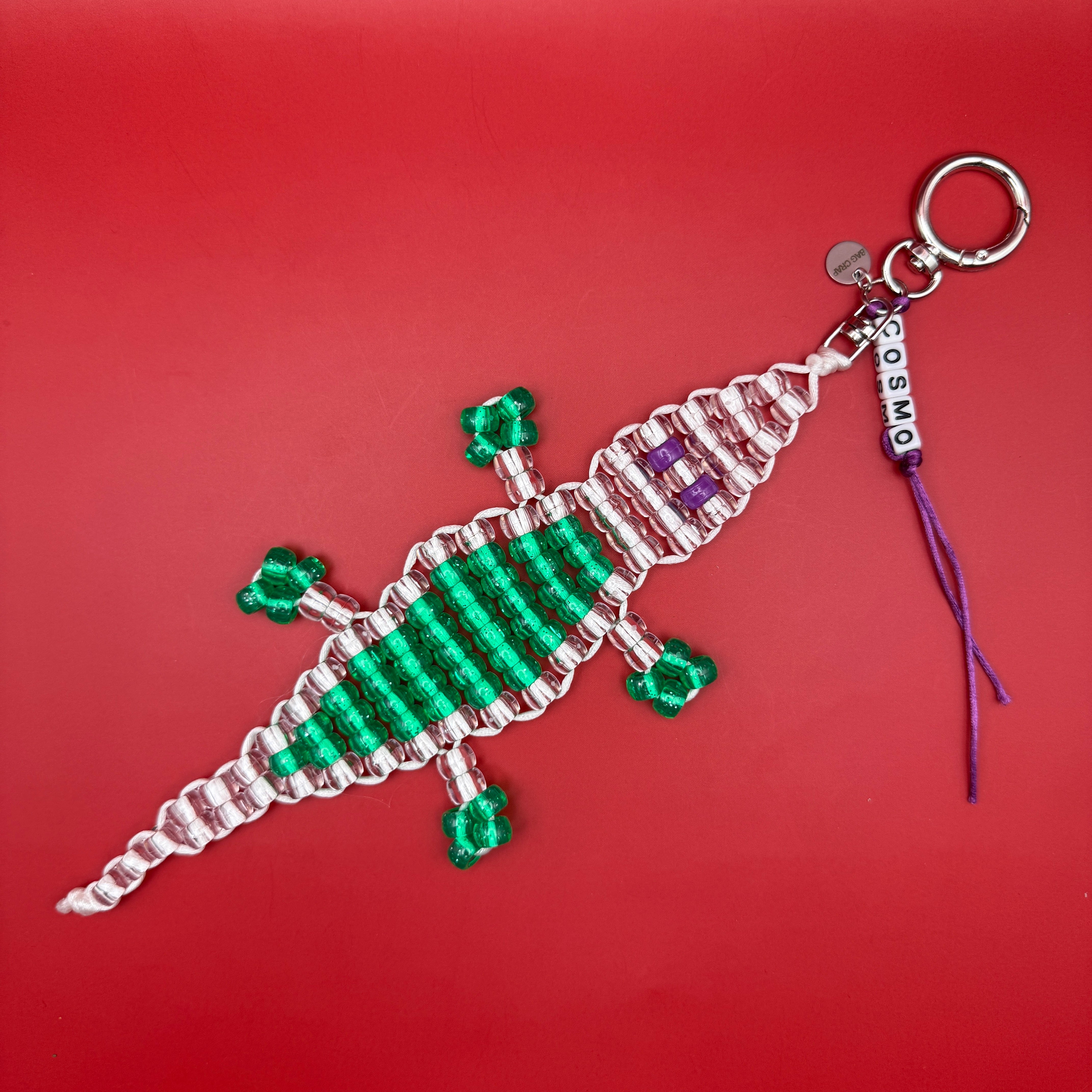 BAG CRAP Bead Buddy Alligator  s -  vintage keychain vintage charms for bag nostalgia vintage keychains y2k collectible - Bag Crap