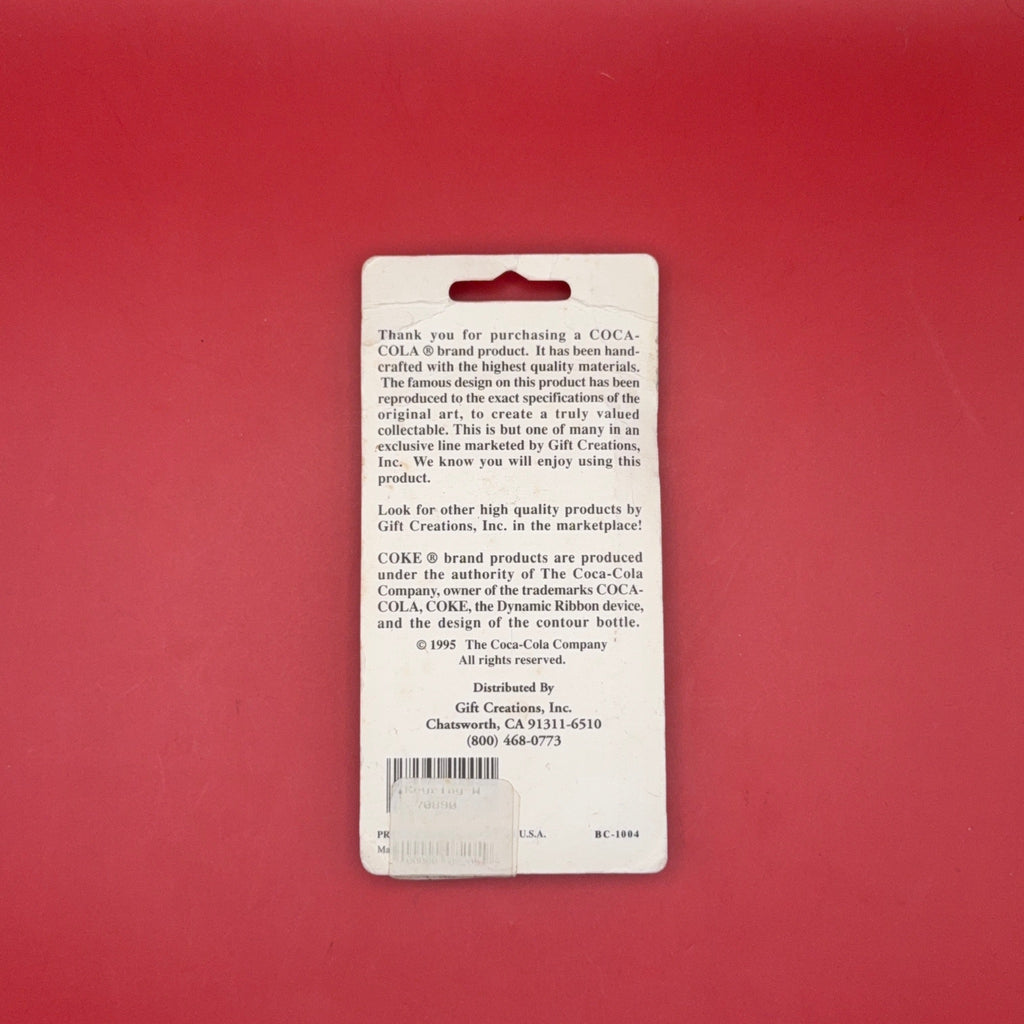 NIB 90s Vintage Keychain: Coca-Cola Brand Coke