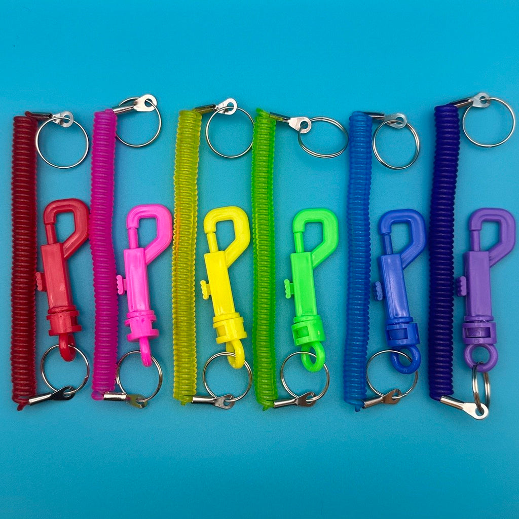 Plastic Coil Clip Keychain Bag Charm