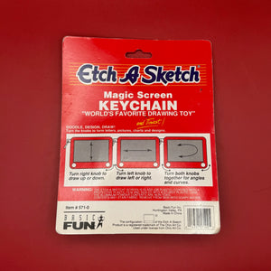 NIB 90s  : Etch-A-Sketch Magic Screen -  vintage keychain vintage charms for bag nostalgia vintage keychains y2k collectible - Bag Crap