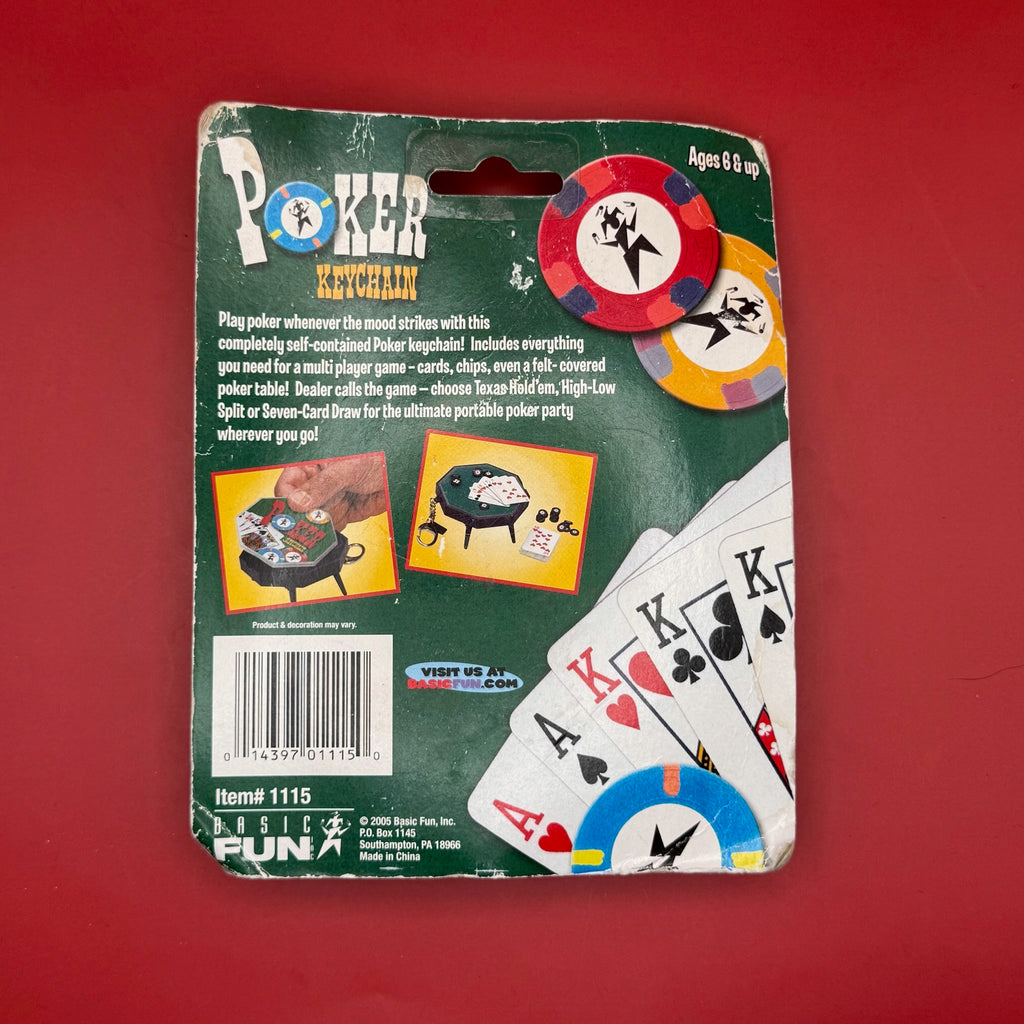 NIB Y2K Vintage Keychain: Poker Game
