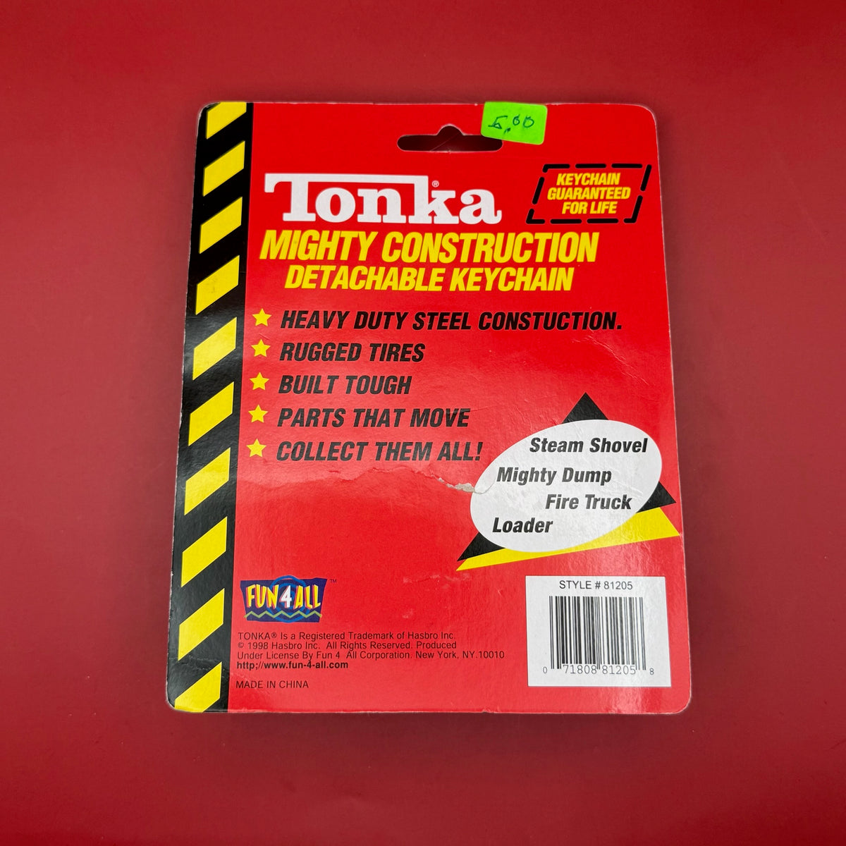 NIB 90s  : Tonka Mighty Construction -  vintage keychain vintage charms for bag nostalgia vintage keychains y2k collectible - Bag Crap