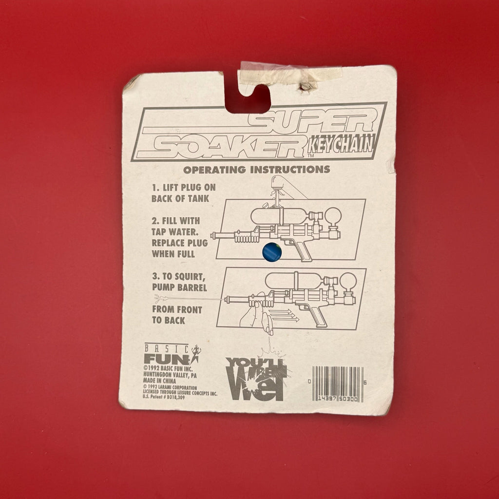 RARE NIB 90s Vintage Keychain: Super Soaker