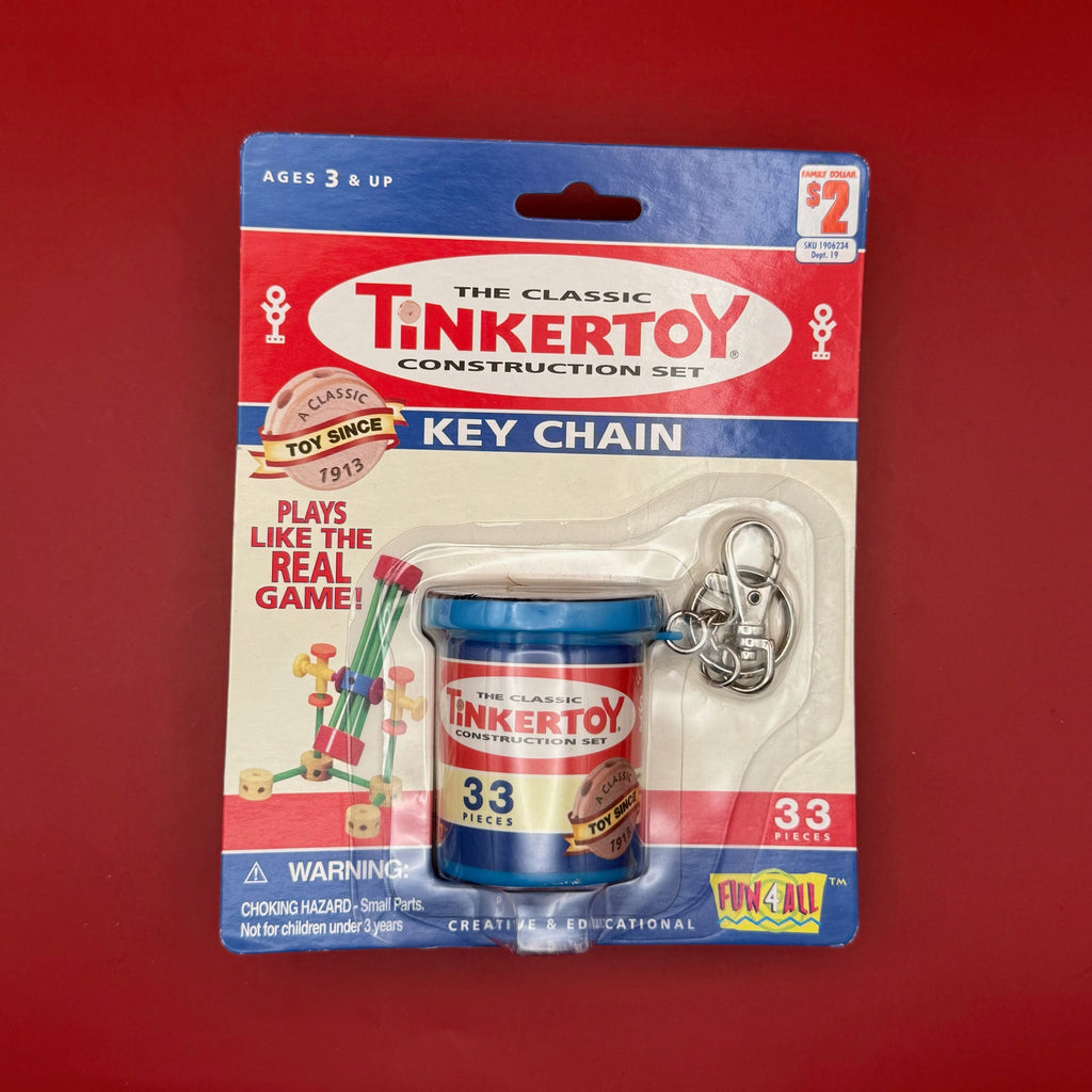 NIB Y2K Vintage Keychain: The Classic Tinkertoy Construction Set