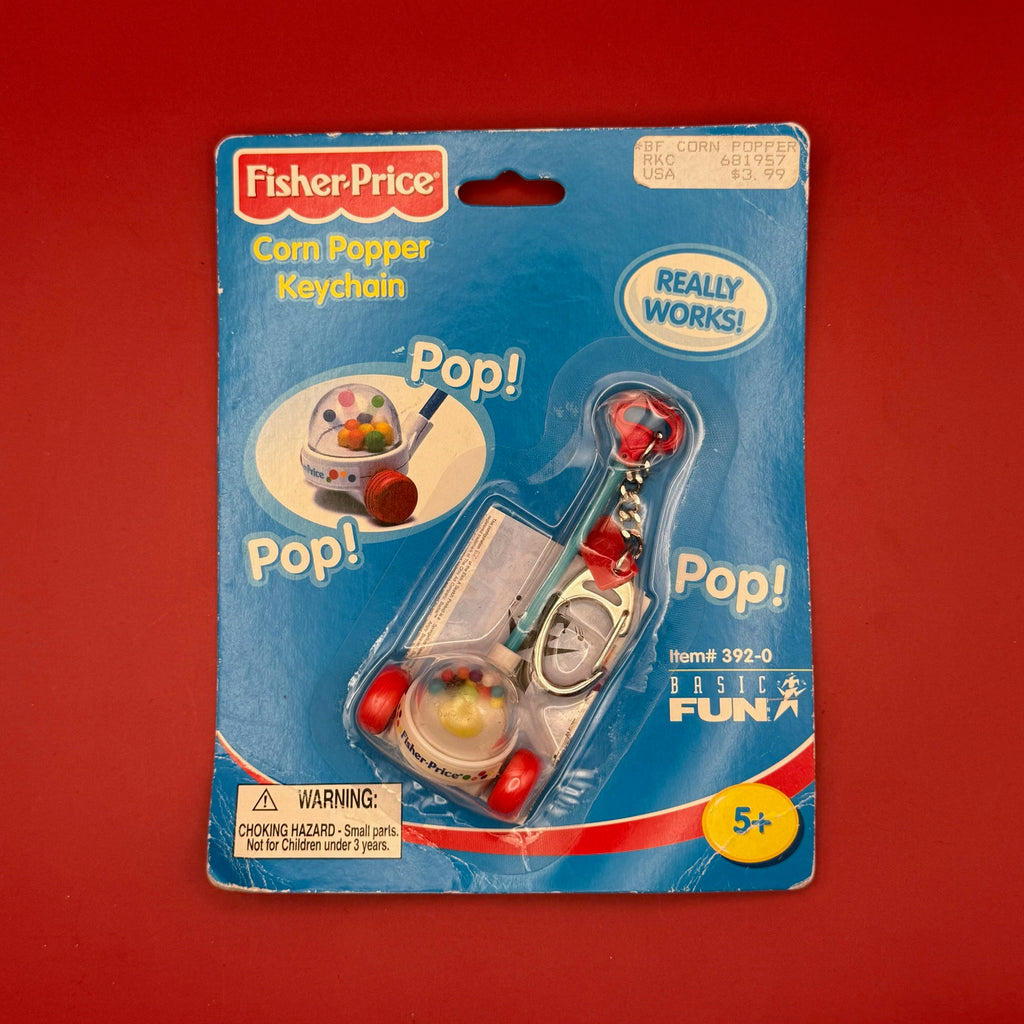 NIB Y2K Vintage Keychain: Fisher-Price Corn Popper