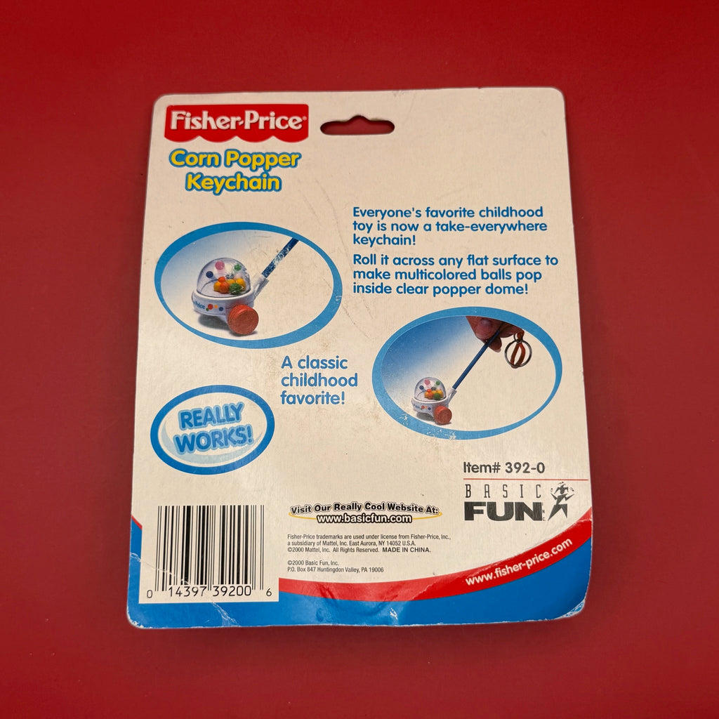 NIB Y2K Vintage Keychain: Fisher-Price Corn Popper